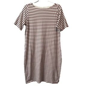Universal Standard Belle Breton Red Striped Jersey Dress Women's XS 10-12 Cozy